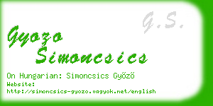 gyozo simoncsics business card