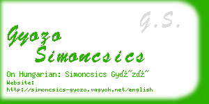 gyozo simoncsics business card